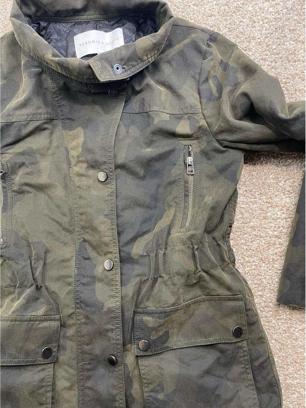 Veronica Beard Utility Jacket Women's Size 4 Military Army Green Made In USA - Picture 6 of 9
